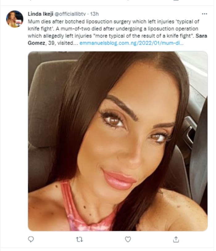 Hispanic mom dies