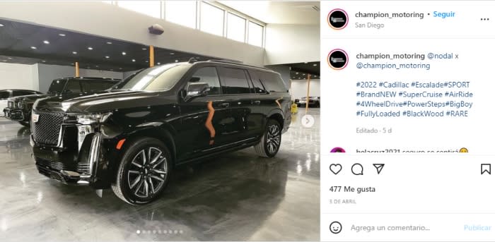 Christian Nodal luxury car
