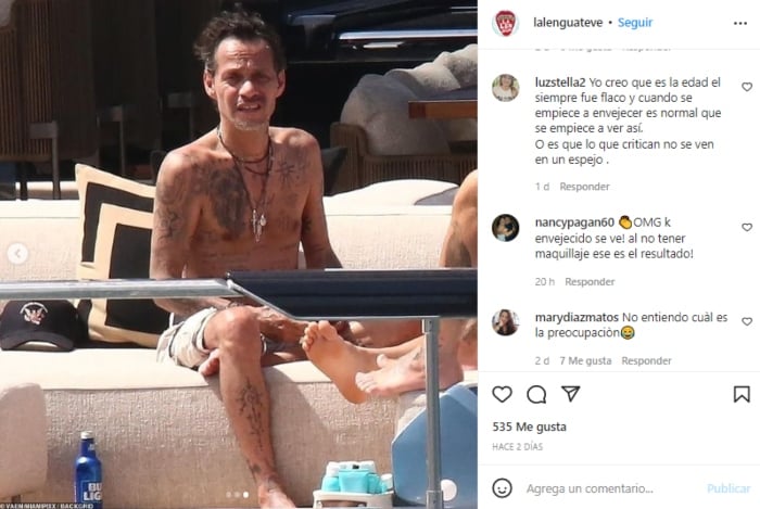Marc Anthony aparece más delgado