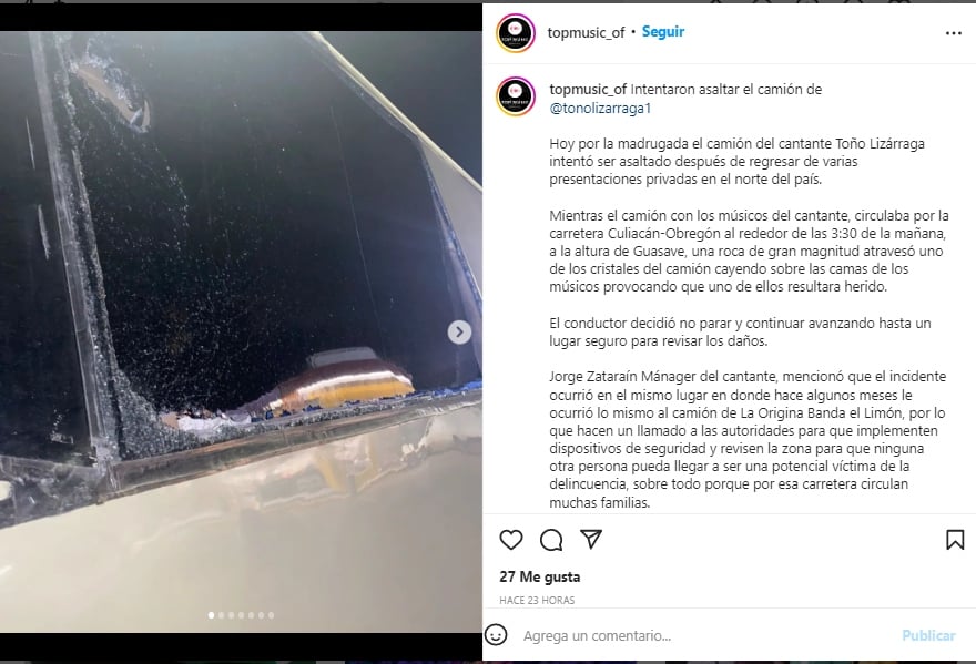 Intentan asaltar autobús Toño Lizárraga