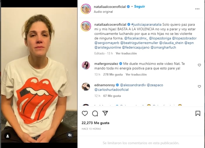 Natalia Alcocer denuncia violencia