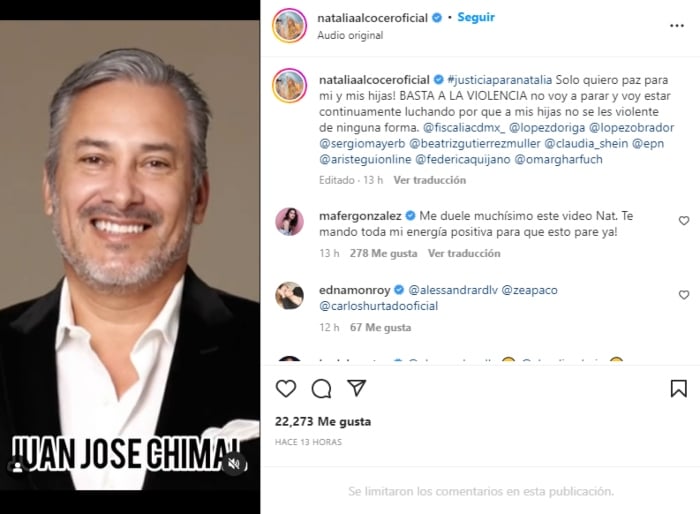 Natalia Alcocer denuncia violencia