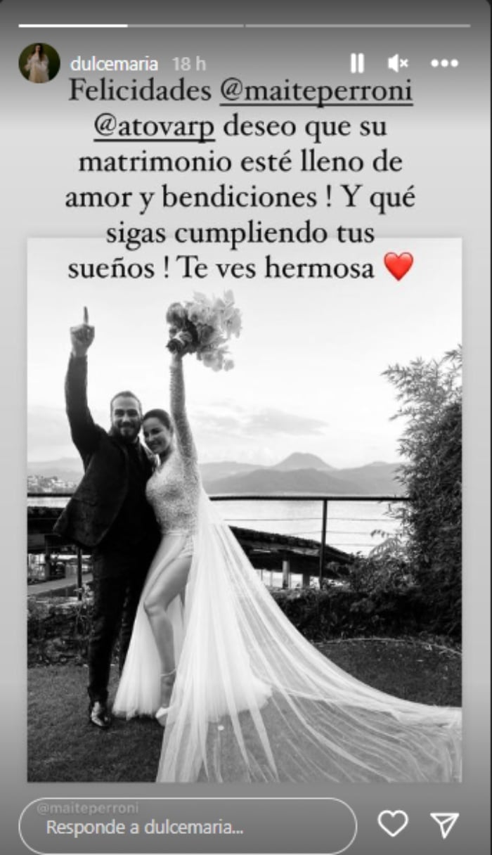 Dulce María Alfonso Herrera boda Maite