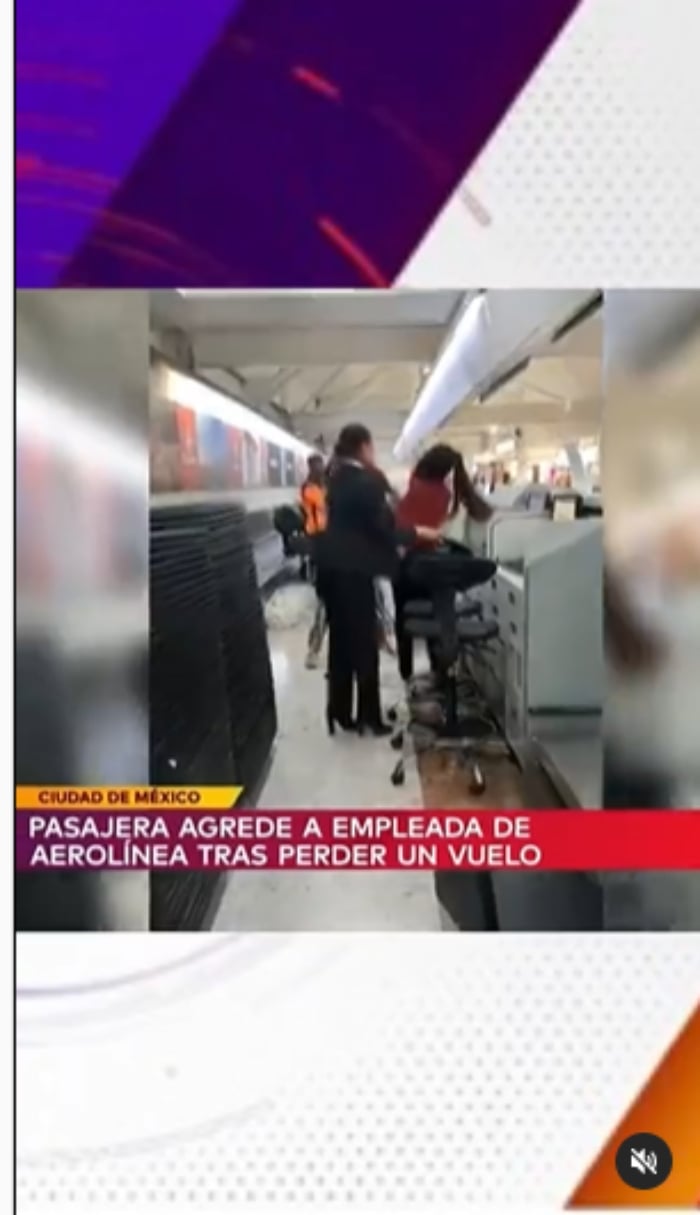 Mujer estalla aeropuerto de México