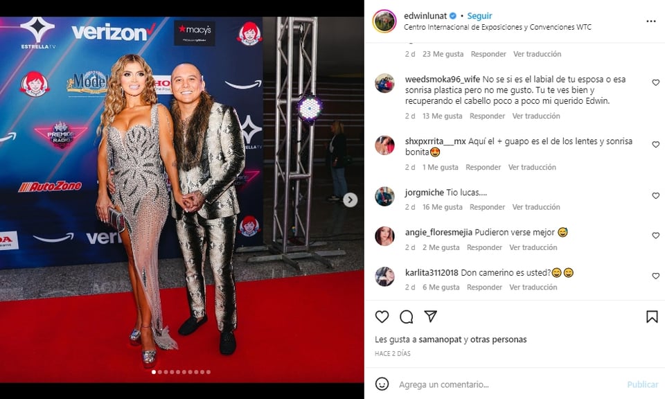 Kimberly Flores y Edwin Luna