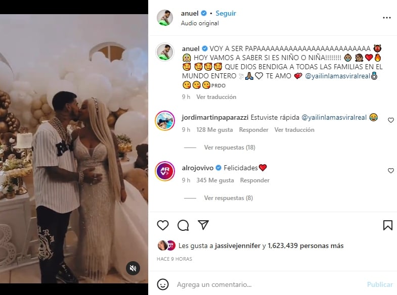 Anuel y Yailin esperan su primer bebé