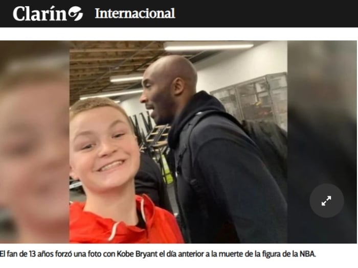 Esta es la última fotografía de Kobe Bryant
