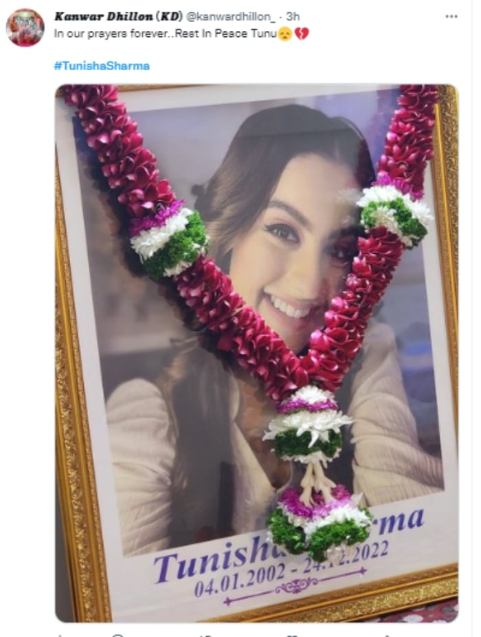 Arrestan al exnovio de Tunisha Sharma