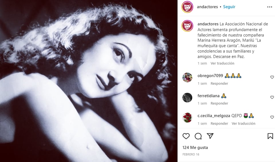 Muere la actriz María del Carmen Valencia