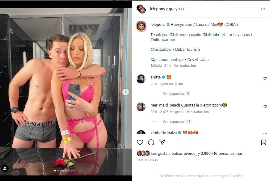 Lele Pons appears with intimate clothing
