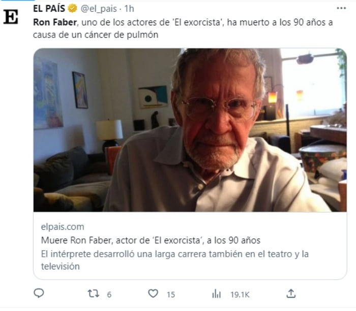 Muere Ron Faber