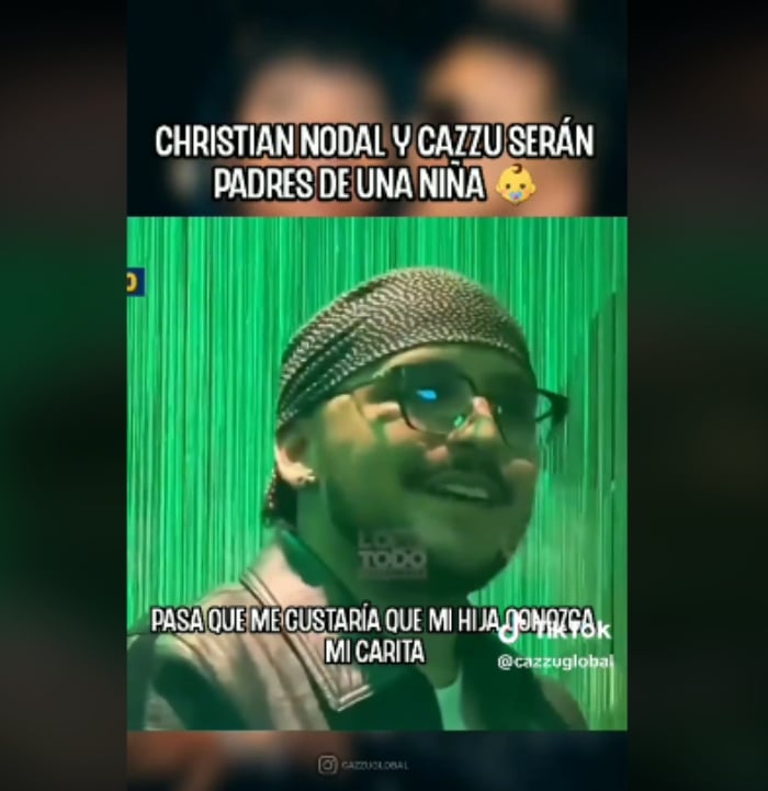 Christian Nodal revela por accidente el género de su bebé