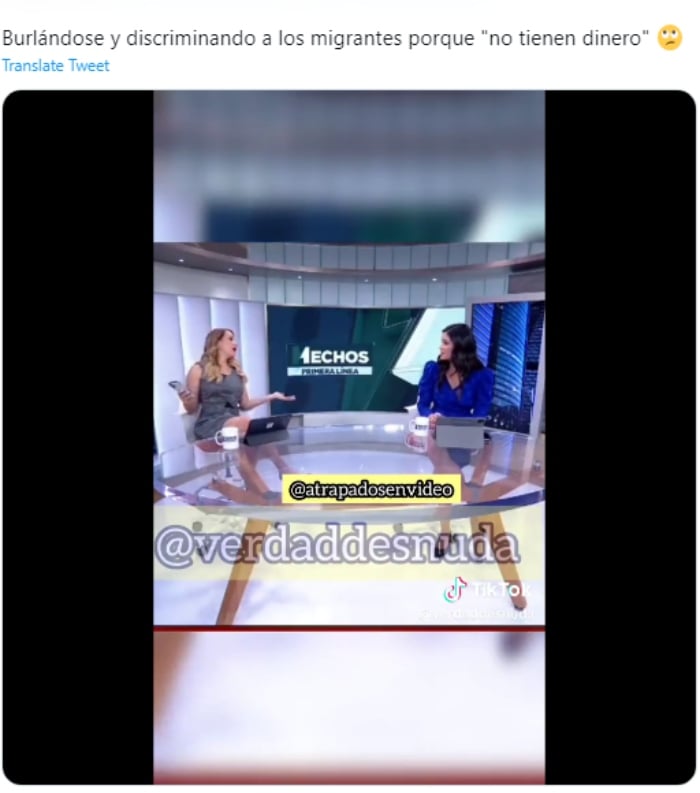 They criticize Tv Azteca host comment migrants