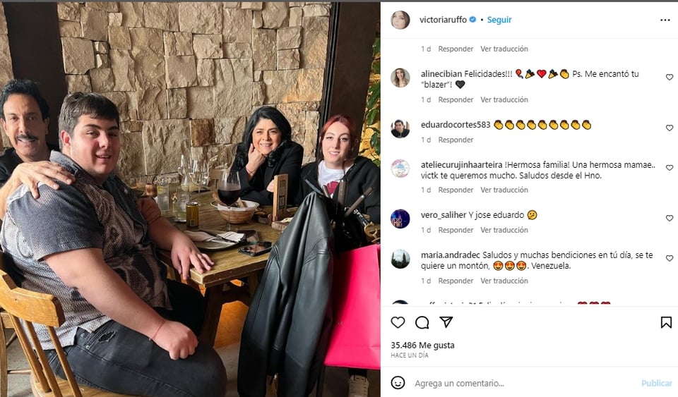 Critican al hijo de Victoria Ruffo