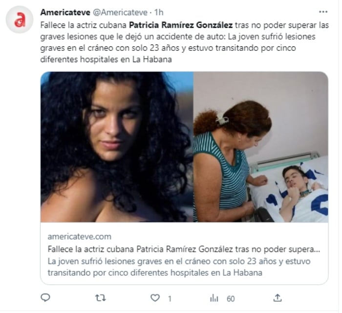 Muere la actriz cubana Patricia Ramírez