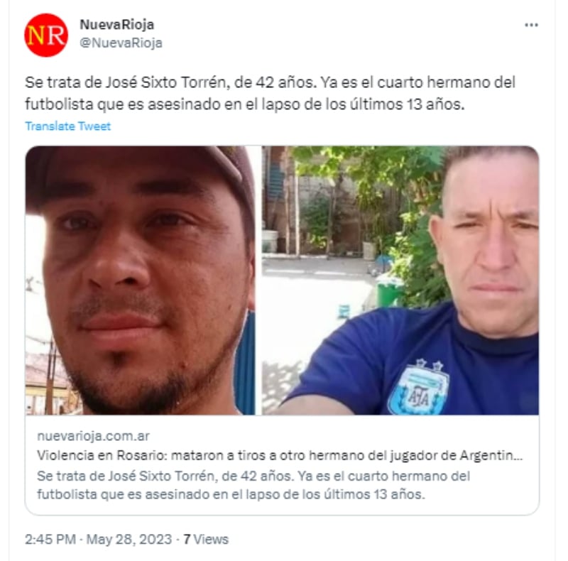 Murder of Miguel Ángel Torren's brother