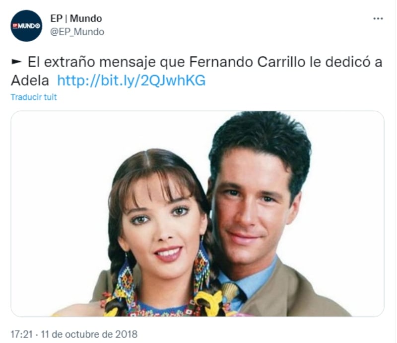 Adela Noriega rechazó compromiso con Fernando Carrillo