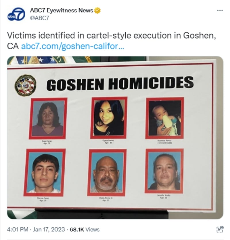 Madre bebé masacre California: "¿Cómo puede alguien ser un monstruo y hacer eso?"