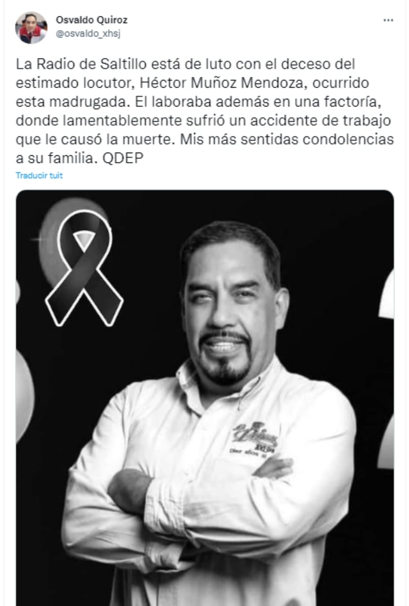 Luto en la radio