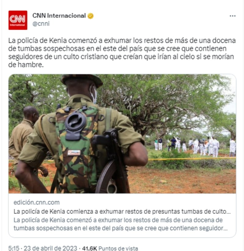 Encuentran cuerpos iglesia Kenia: Lo hizo para que pudieran "conocer a Jesús"