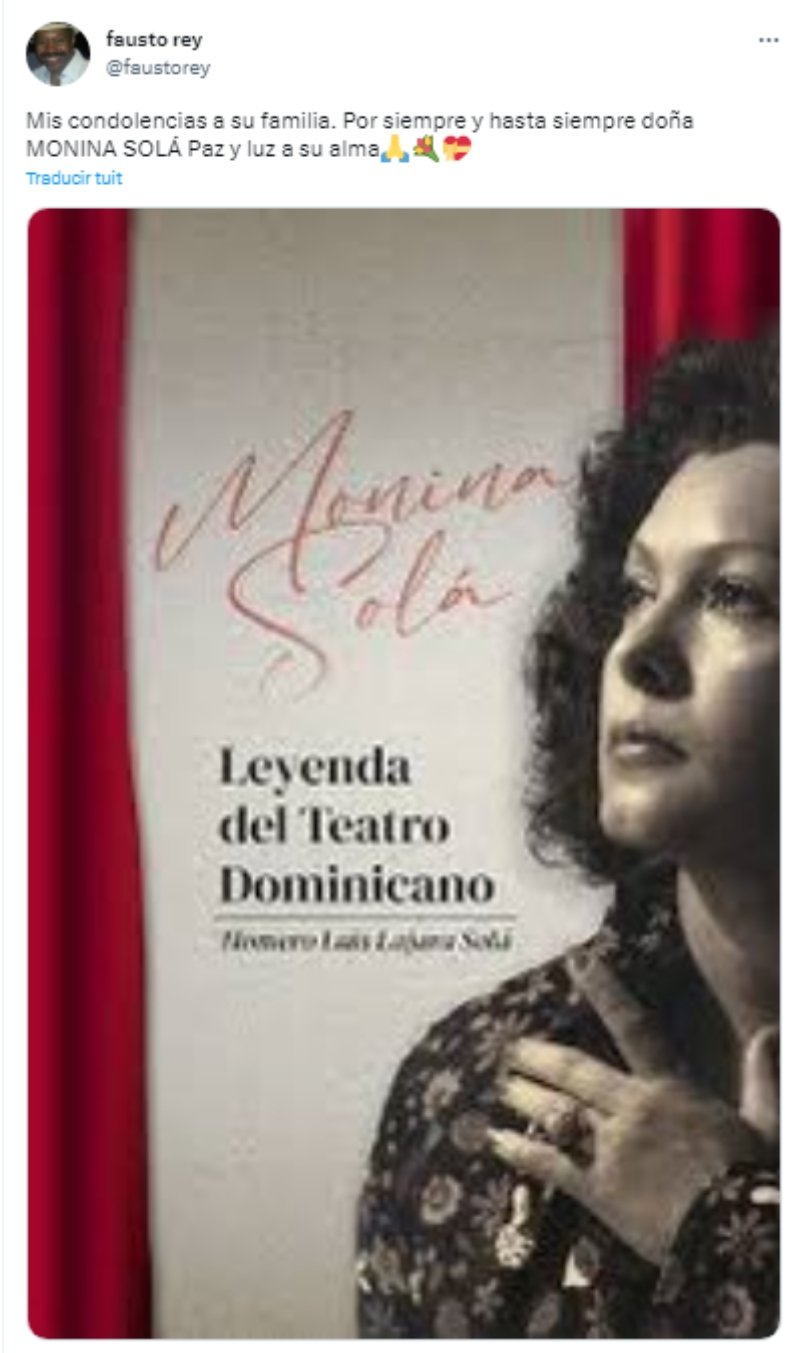 Muere la querida actriz dominicana Monina Solá