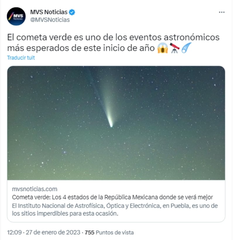 ¿Cuándo podrá observarse?