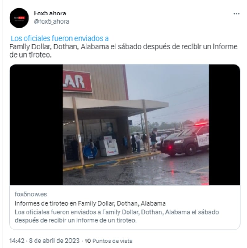 Tiroteo en Family Dollar de Dothan