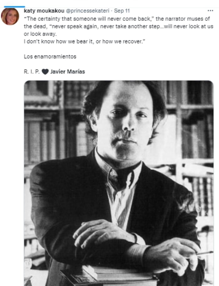 Novelist Javier Marías dies
