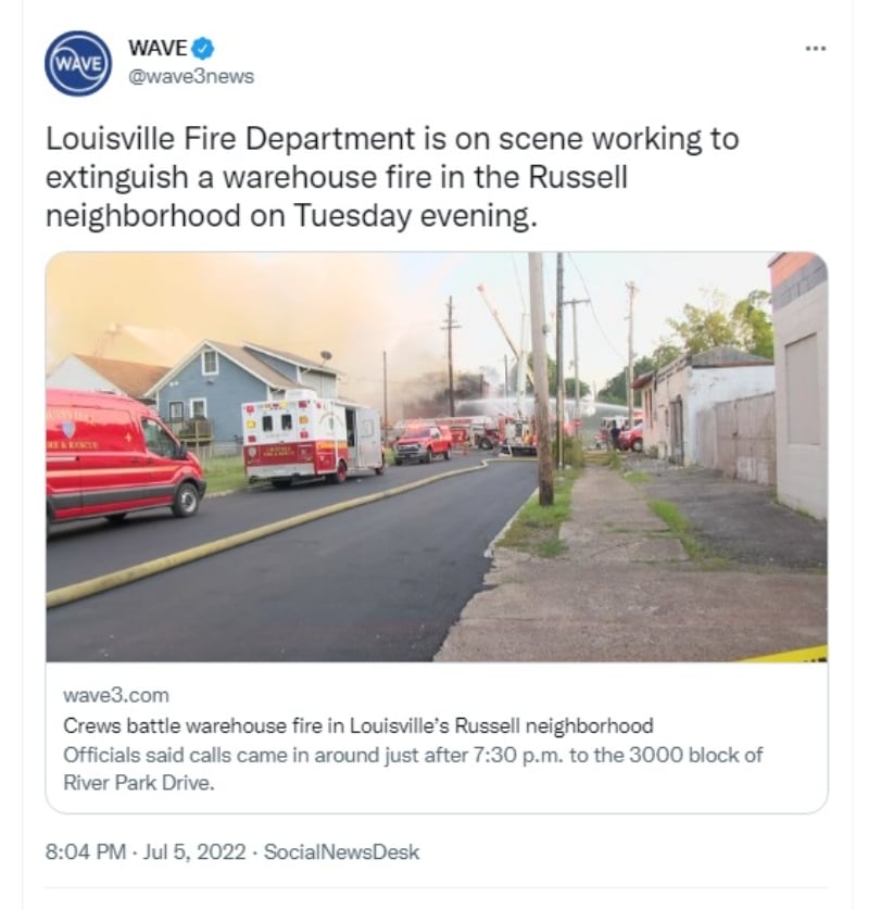 What caused the fire?