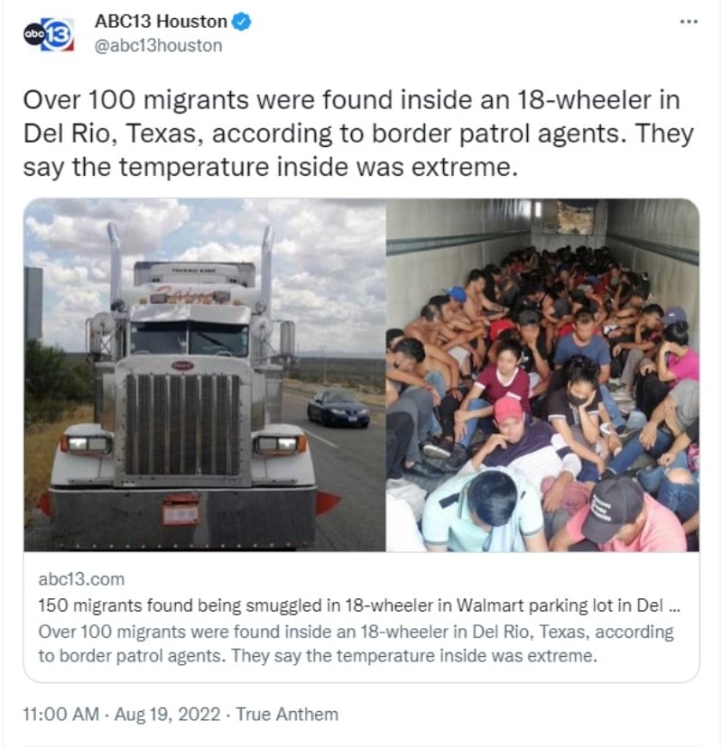 Localizan a inmigrantes en tráiler en estacionamiento de Walmart