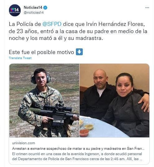 Aseguró que su madrastra quedó atrapada en el tiroteo