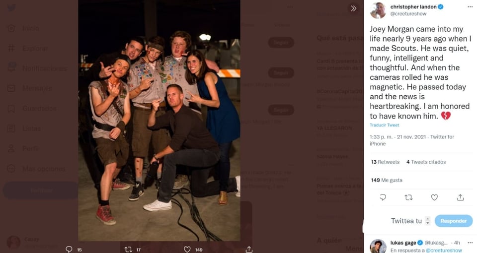 DEATH OF JOEY MORGAN CONFIRMED
