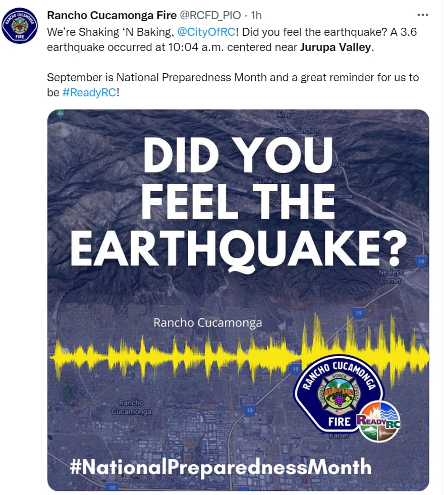 Temblor en Estados Unidos