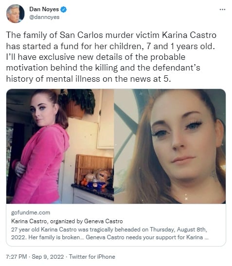 Decapitan a joven madre hispana California