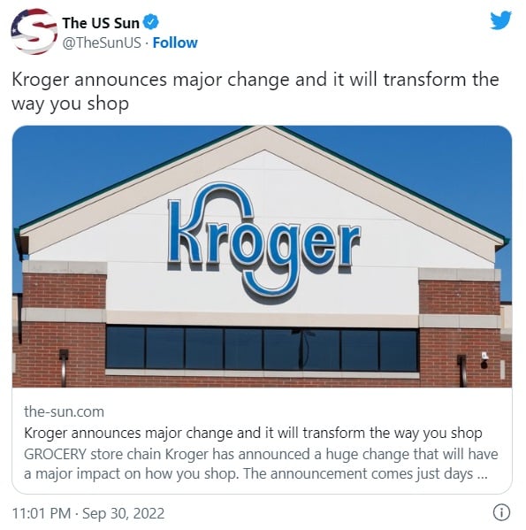 Kroger anuncia servicio precios
