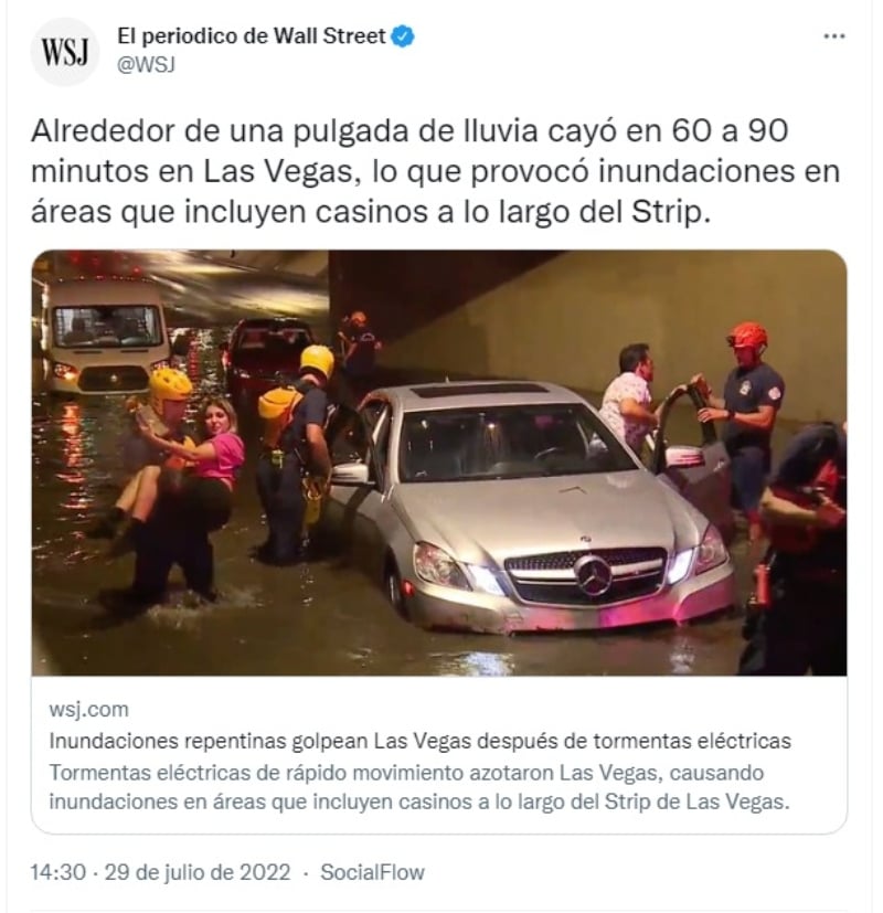 Las Vegas inundaciones: Fuertes lluvias se ha desatado