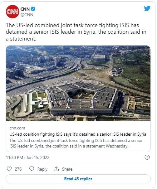 US captures top ISIS leader in Syria