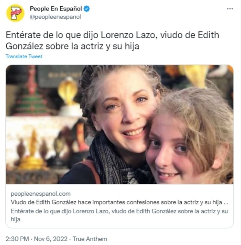 Viudo de Edith González hace confesiones