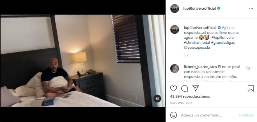 Christian Nodal says a pig to Lupillo Rivera