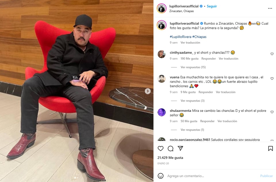 Lupillo Rivera luto Chabelo