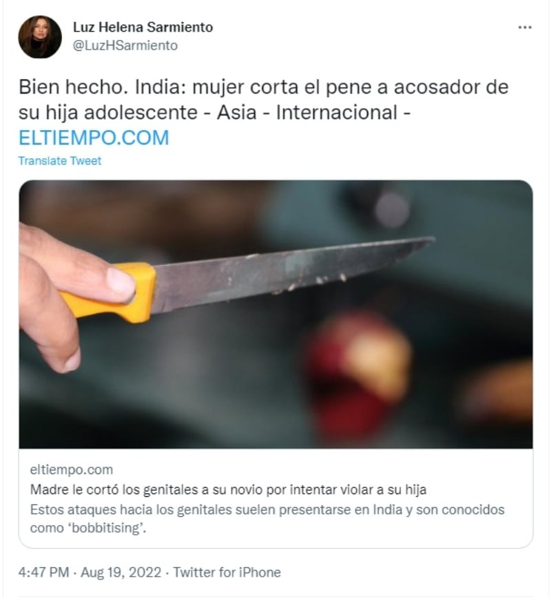 El hombre en estado crítico