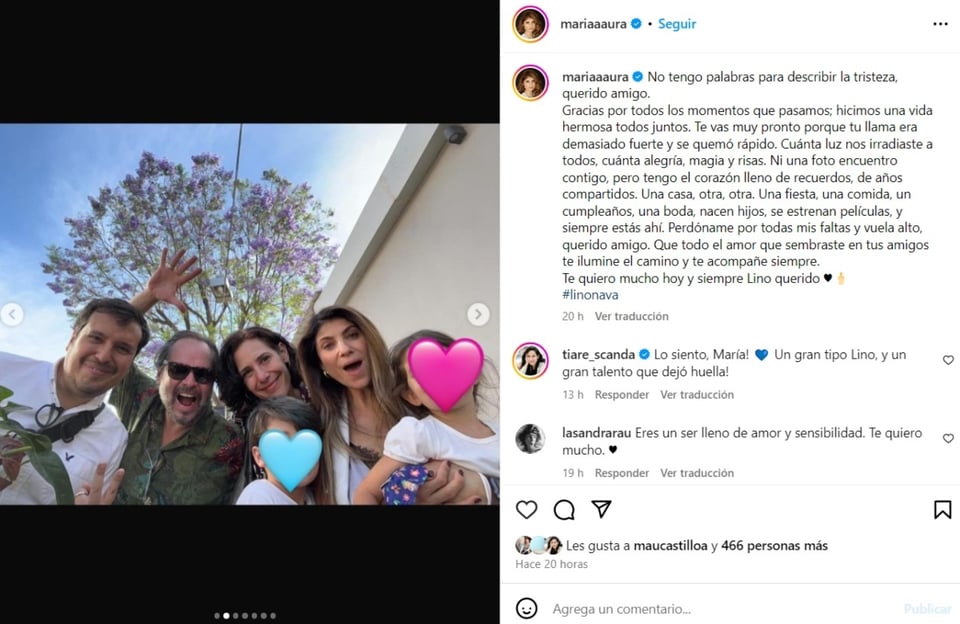 María Aura actriz, redes sociales, Instagram, mensaje de despedida, MundoNOW