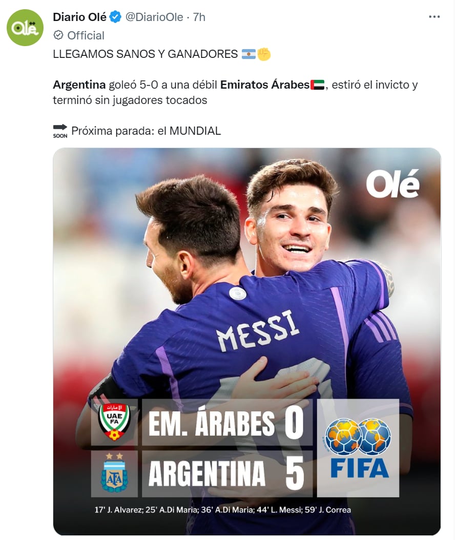 UAE vs Argentina