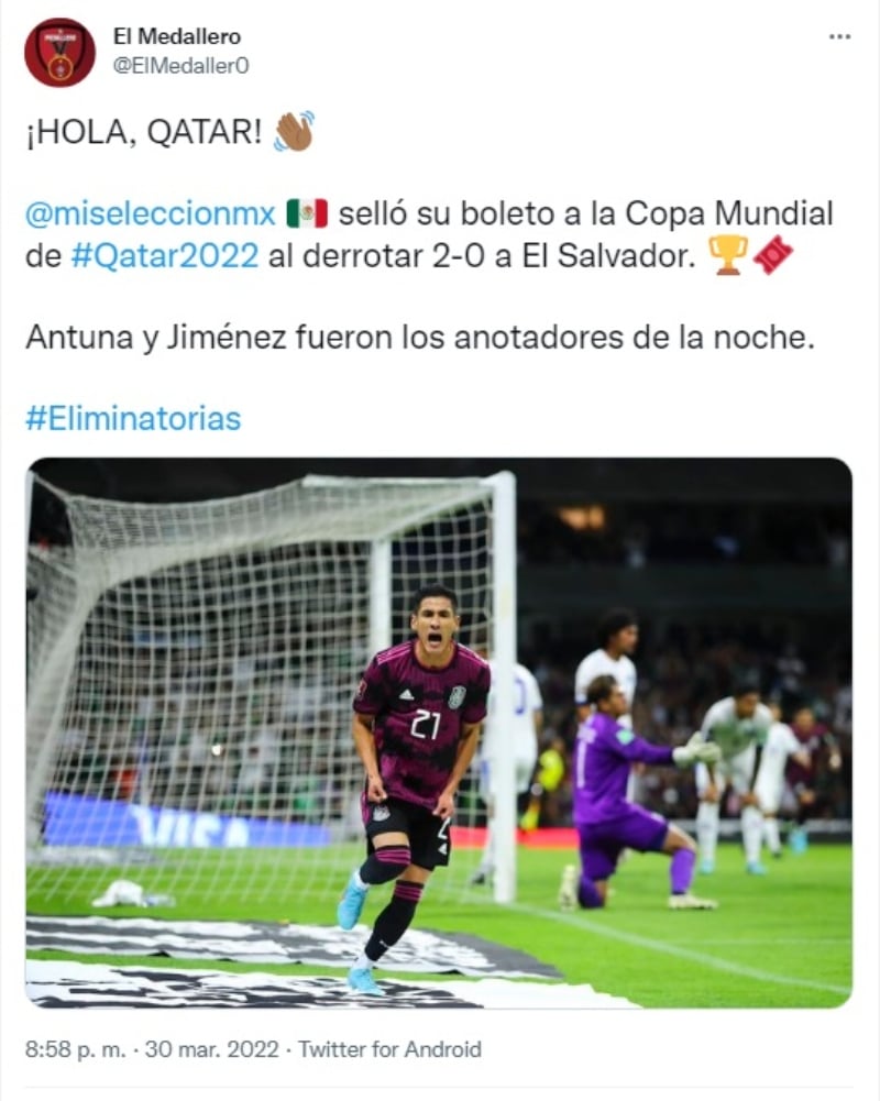 Mexico vs. El Salvador: They secure their pass to the World Cup in Qatar