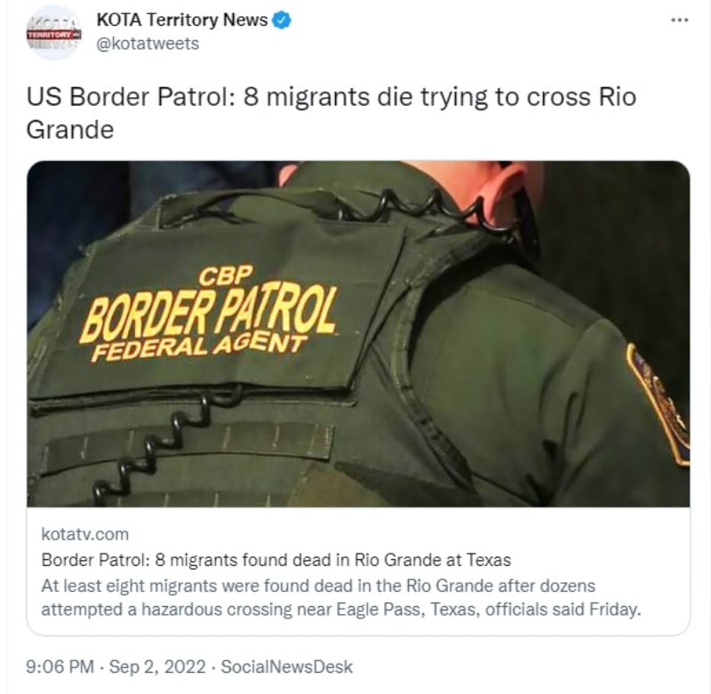 Peligro al cruzar la frontera