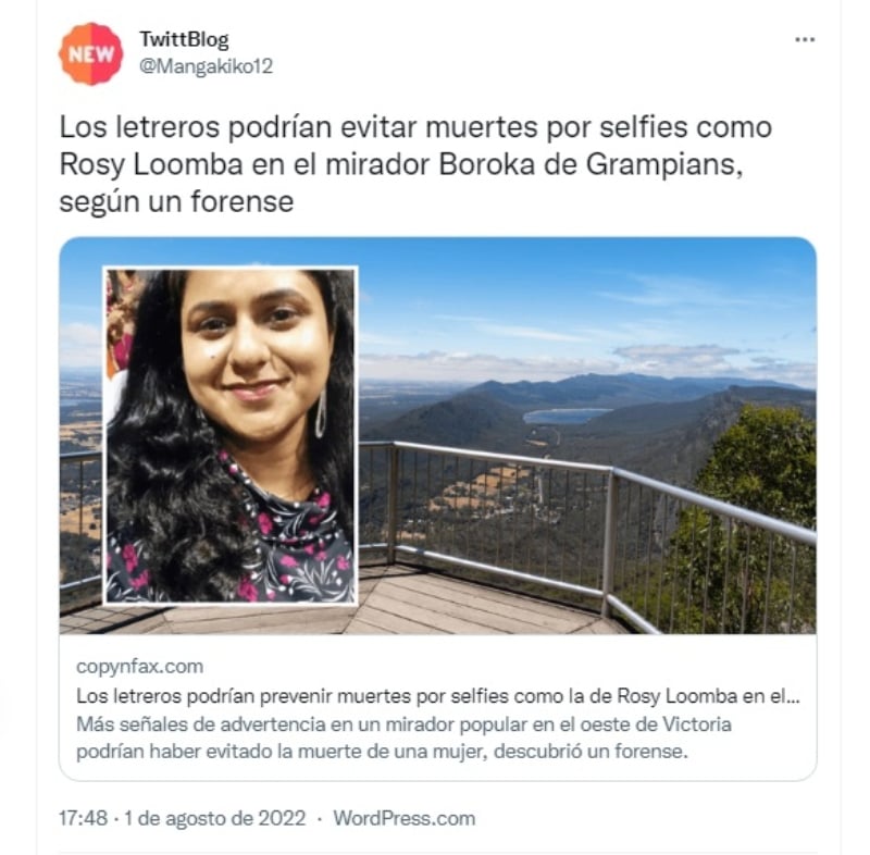 Wife dies after taking a selfie