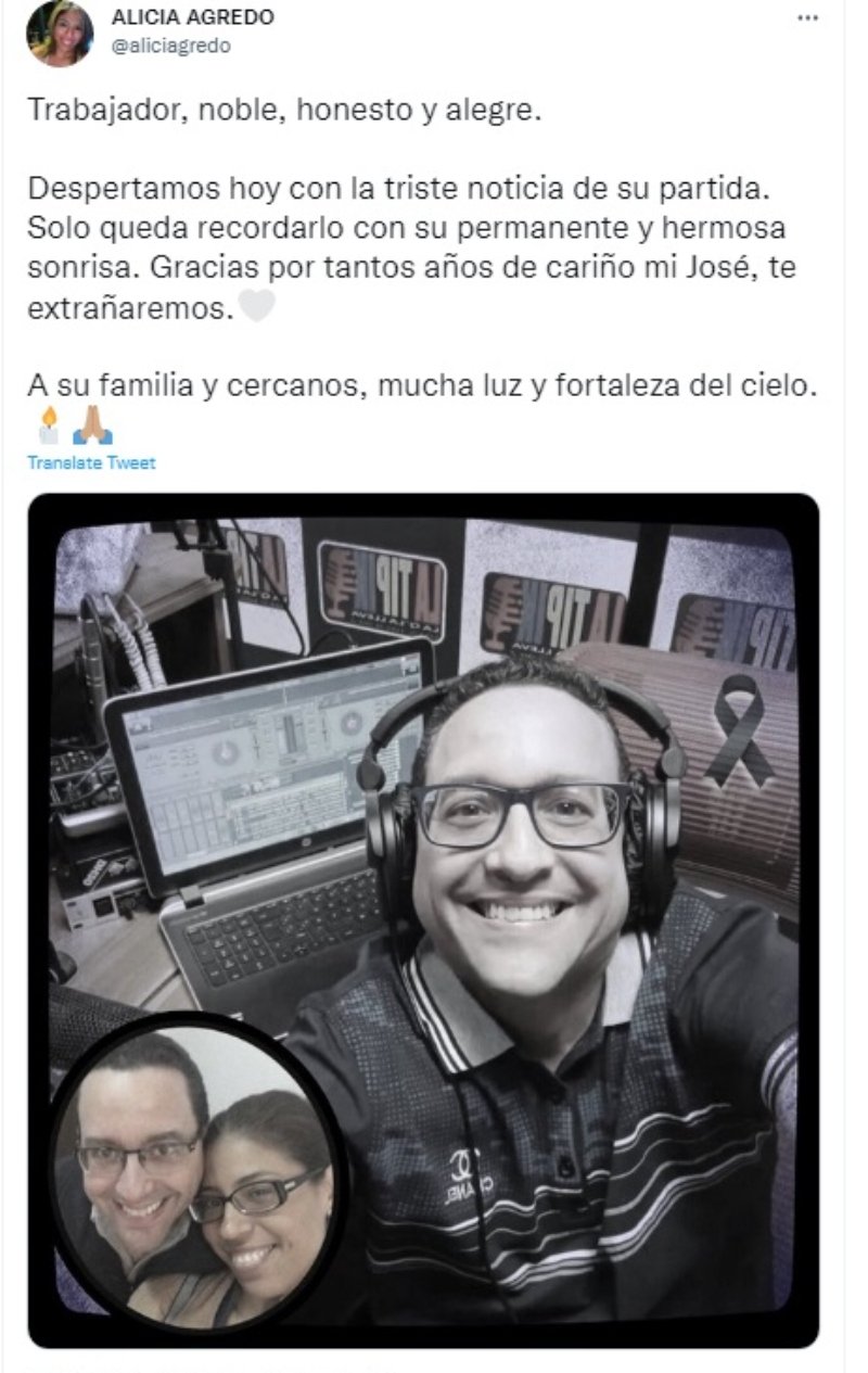 "Dios lo tenga en la gloria"
