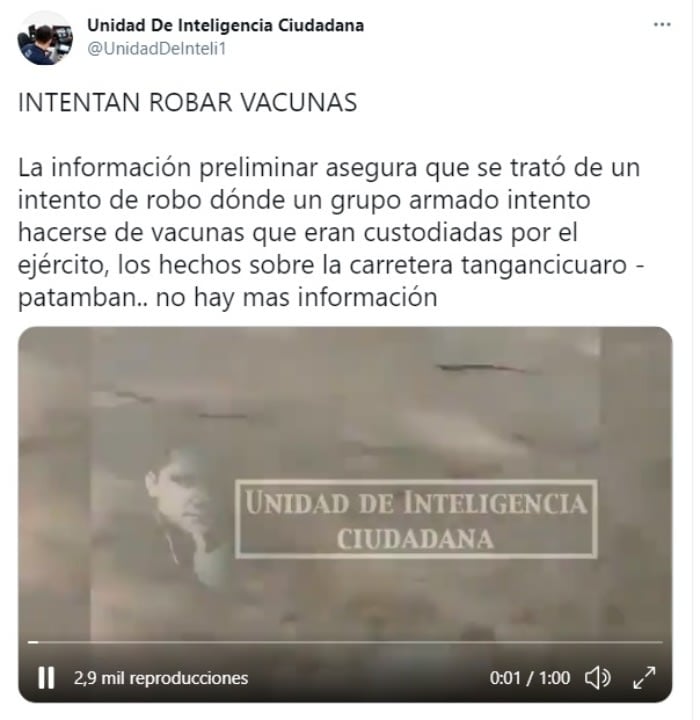 Narcos steal coronavirus vaccines