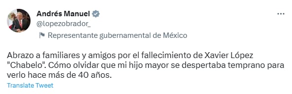 Chabelo artistas condolencias