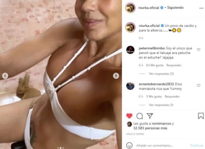 Niurka shows off bikini tattoo 2